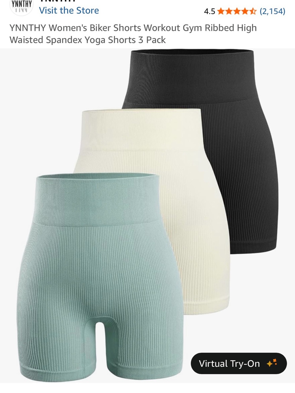 High wasted biker shorts